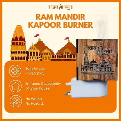 viistara™- 3 IN 1 Ayodhya Ram Mandir Electric Aroma Burner & Night lamp