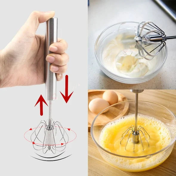 viistara™ - Stainless Steel Semi-Automatic Whisk